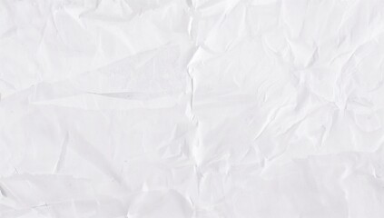 Obraz premium White crumpled paper texture, suitable for backgrounds and layouts