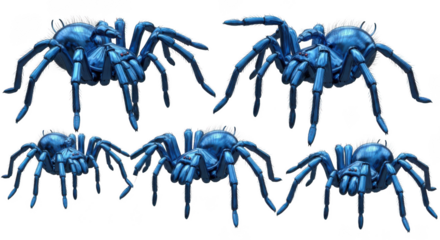 Spider cobalt blue tarantula collection multiple angles