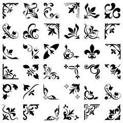 Obraz premium Luxury ornamental elements set , set of ornamental elements 