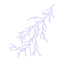 Thunderstorm blue lightning effect. 
