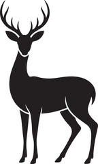 Naklejka premium Majestic Deer Silhouette