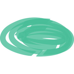 Teal Abstract Shape Isolated on Transparent Background with White Streaks and Irregular Edges...