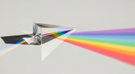 Triangular Prism Dispersing White Light Into Spectral Colors Refraction Demonstrating Dispersion Optics Science Experiment Educational Tool Physics Background