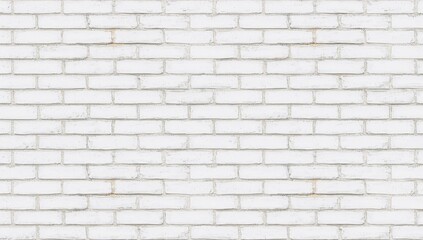 Fototapeta premium Brick wall texture, white brick masonry creates an abstract backdrop, suitable for editorial layouts