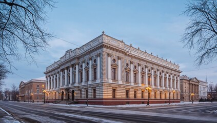Arches in Russian style, showcasing intricate design of the Kostroma Regional Puppet Theatre, preservation