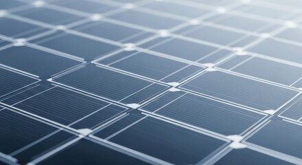 Solar Panel Texture: Clean Energy Grid of Photovoltaic Cells with Precise Lines and Geometric Pattern