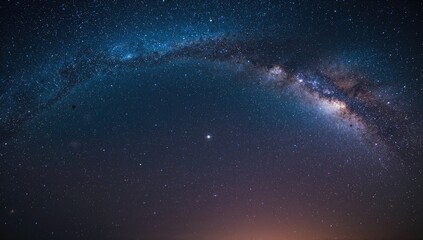Obraz premium Night sky featuring the Milky Way with Neptune and Saturn