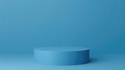 Concept shelf podium in blue, ideal for product display or editorial use