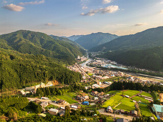 Gero, Gifu, Japan from the Mountains