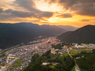 Gero, Gifu, Japan from the Mountains