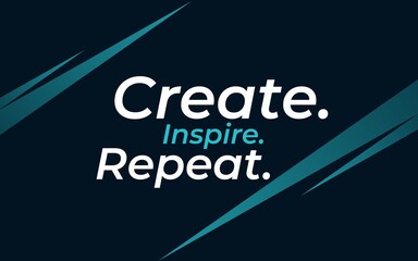 A creative cycle that never ends—create, inspire others, and repeat the process of innovation.