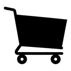 Shopping cart icon representing the process of buying goods in a store