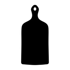 Elegant black silhouette of a wooden cutting board with hanging hole