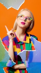 Vertical Torn Paper Transition 09