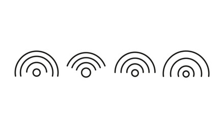 Abstract rainbow arcs pattern seamless repeat decorative graphic element simple design vector