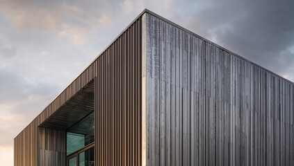 Aged Metal Panels with Vertical Seams