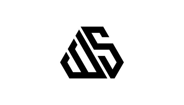 SW  WS initial logo  elegant and stylish overlapping serif letter  design vector monogram