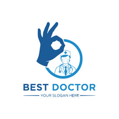Fototapeta premium Doctor logo vector icon illustration design template
