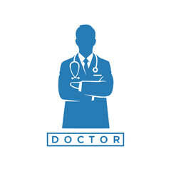 Doctor logo vector icon illustration design template