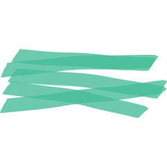 Teal Marker Scribble Highlight Overlay Element Isolated on White Background Dynamic Strokes...