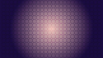 A hypnotic patterned background with subtle light effects, featuring a repeating circle motif in shades of purple