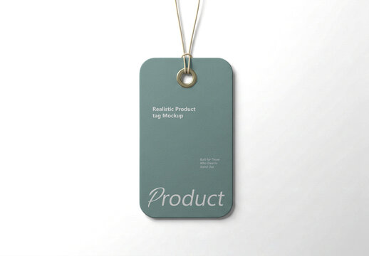 Premium Product Label Tag Mockup PSD for Packaging