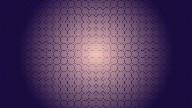 A hypnotic patterned background with subtle light effects, featuring a repeating circle motif in shades of purple