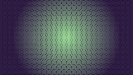 Abstract seamless circle pattern background with a modern gradient of green and purple hues, creating a subtle geometric texture ideal for digital art, web design, and contemporary graphic projects