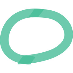 Teal Oval Shape Highlighted Element on Transparent Background Teal Oval Shape Highlighted Element...