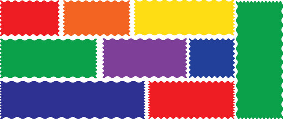 set of colorful geometric patterns