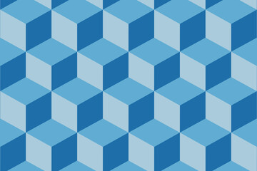 Blue cube pattern background illustration material