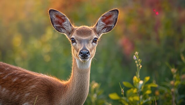 Colorful deer in a natural setting, capturing wildlife beauty, Earth Day