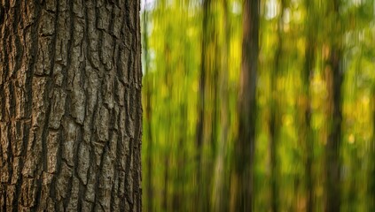 Obraz premium Blurred tree background, abstract design for editorial use, summer