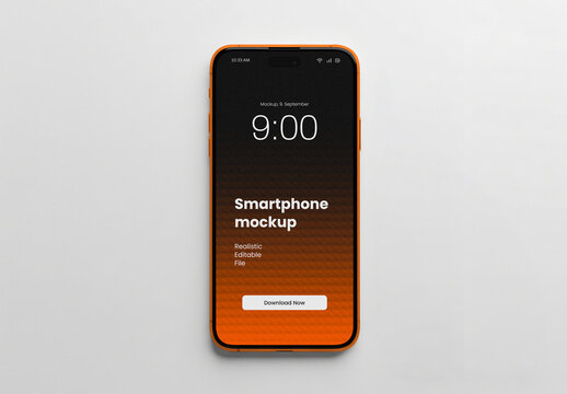 Realistic Smartphone Device Display Screen Mockup PSD