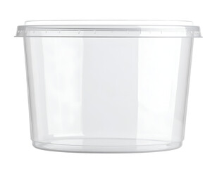 Blank plastic container mockup isolated on transparent background