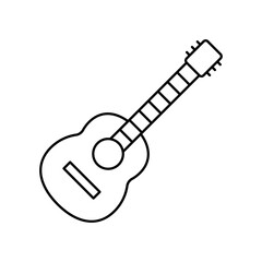 Guitar Vector Icon Illustration On Isolated Background.	