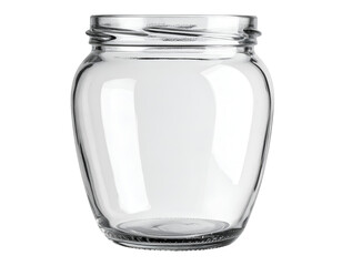 Empty glass jar mockup isolated on transparent background