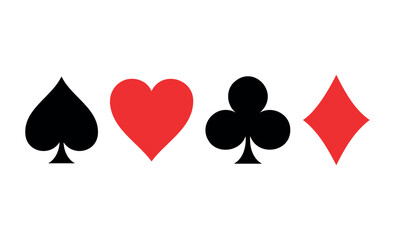 Suit deck of playing cards on white background. playing cards vector illustration.