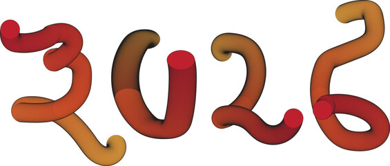 Happy new year typography 