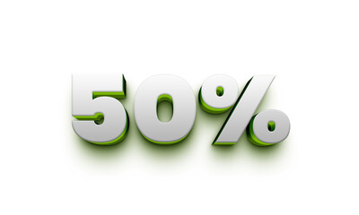 50% Off 3D Discount Number PNG | Shiny Golden 3D Percent Text | Transparent Background Sale Label...