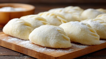 Fried dumplings with soy sauce. Gyoza. Healthy eating. Asian food