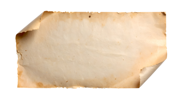 Old torn paper with frayed edges