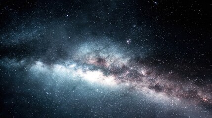 A stunning display of cosmic light reveals the beauty of distant stars and swirling galaxies.