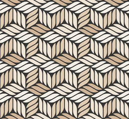 Seamless Woven Geometric Pattern Background. Modern stylish abstract texture. Monochromatic Hexagon Braided Pattern