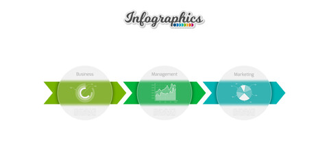 Infographic design template. Progress bar with translucent elements. Vector infographic illustration can be used for chart, diagram, web design, presentation, workflow layout