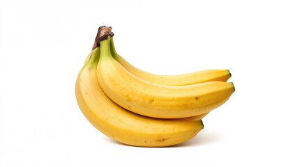 Stack of bananas on a plain white surface, fiber-dense choice