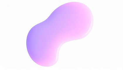 Obraz premium Abstract blob shape with soft gradient of purple and pink colors on a white background