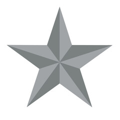 Obraz premium silver star isolated on transparent background 