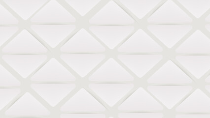 White Geometric Abstract Pattern with 3D Diamond Shapes and Soft Shadows