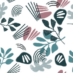 abstract seamless pattern. Hand drawn design. 